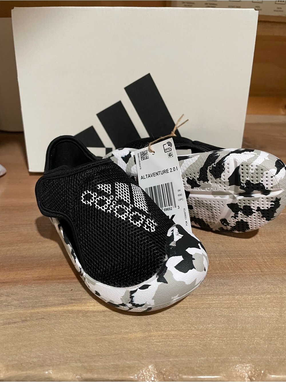 adidas Altaventure 2.0 Slip-On Clog - Black & White Camo Sole